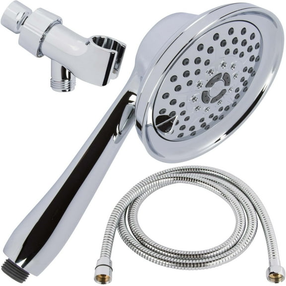 Aqua Elegante Massage & Mist Handheld Shower Head Kit with Hose & Mount - 1.8 GPM - Chrome