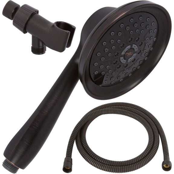 Aqua Elegante Massage & Mist Handheld Shower Head Kit with Hose & Mount - 2.5 GPM - Oil-Rubbed Bronze
