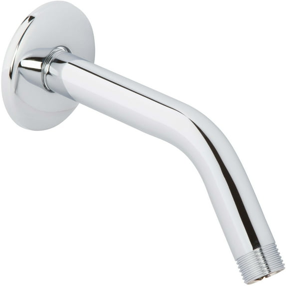 Aqua Elegante Shower Arm And Flange for Fixed & Handheld Shower Heads - 6 inch - Chrome