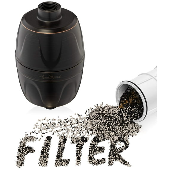 Aqua Elegante Shower Water Filter for Removing Chlorine and Hard Minerals - Oil-Rubbed Bronze