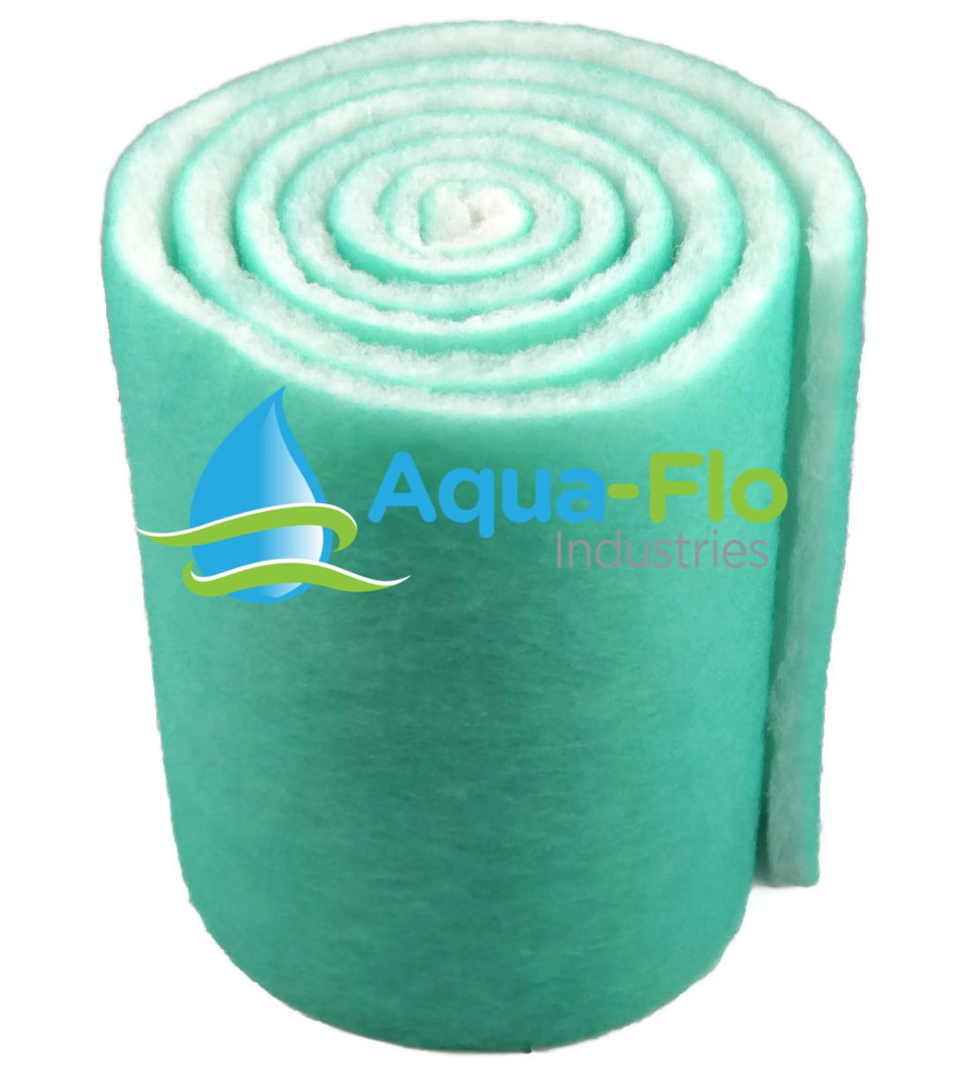 Aqua-Flo 14"x 72" (6 Feet) Long x 1" Thick (Green/White) Pond & Aquarium Filter Floss Media