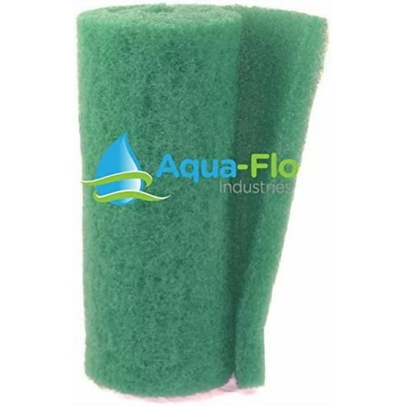 Aqua Flo 24"x 72"x 2" Green Coarse Bulk Filter Media Roll for Koi Pond, Waterfall Filters, & Skimmers