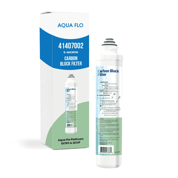 Aqua Flo 41407002 Carbon Block RO Filter, 5 Micron – Replacement for Platinum QCRO 4-Stage System