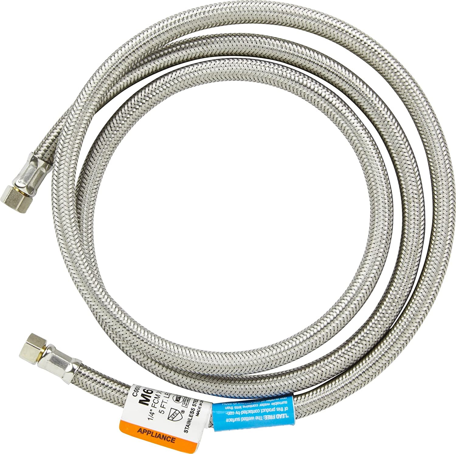 Aqua Flo KDW660PP Dishwasher Stainless Steel Drain Hose 5'