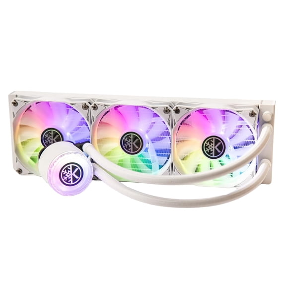 Aqua Freeze AIO Cooler 360mm Radiator Liquid CPU RGB All-in-One Water Cooling System, 3x120mm ARGB Fans, AMD AM5/AM4 Intel LGA1800/1700/115X Sockets Compatible (360mm, White)
