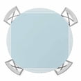 thumbnail image 1 of Aqua Geometric Round Fitted Tablecloth with Elastic Edge, Waterproof Table Cloth Table Cover for 36"-44" Tables, White Greek Key Design Abstract Modern Art Tablecloths for Dining Picnic Outdoor, 1 of 9