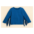 thumbnail image 1 of Aqua, Girls' Fringe Trimmed Tee, Teal, Size Medium, 1 of 2