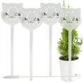 thumbnail image 1 of Aqua Glass Plant Watering Cat Globes - Automatic Self Watering Drip Irrigation Ideal for Vacation Plant Care, Indoor/Outdoor Potted Flowers, Herbs, Houseplants - 10" 6-7 oz 4pc Set, 1 of 8