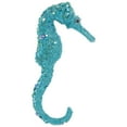thumbnail image 1 of Aqua Glitter Seahorse Ornament, 1 of 2
