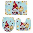 thumbnail image 1 of Aqua Gnomes Daisy Bath Mat 3 Piece Bathroom Rug Set, Pastoral Country Garden Floral Non Slip Bath Rug Contour Mat and Toilet Lid Cover, Absorbent Shower Mats Soft Bath Rugs and Mats Sets, 1 of 8