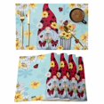 thumbnail image 1 of Aqua Gnomes Daisy Placemats Set of 4, Pastoral Country Garden Floral Placemats for Dining Table, Place Mats for Kitchen Tabletop, Waterproof Wipeable Dining Table Mats Set, 1 of 9