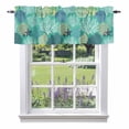 thumbnail image 1 of Aqua Gray Shell Coral Kitchen Curtain Valances for Windows Farmhouse Short Curtains, Coastal Summer Beach Nautical Ocean Rod Pocket Valance Curtain for Bedroom Cafe Living Room 42"x12", 1 of 8