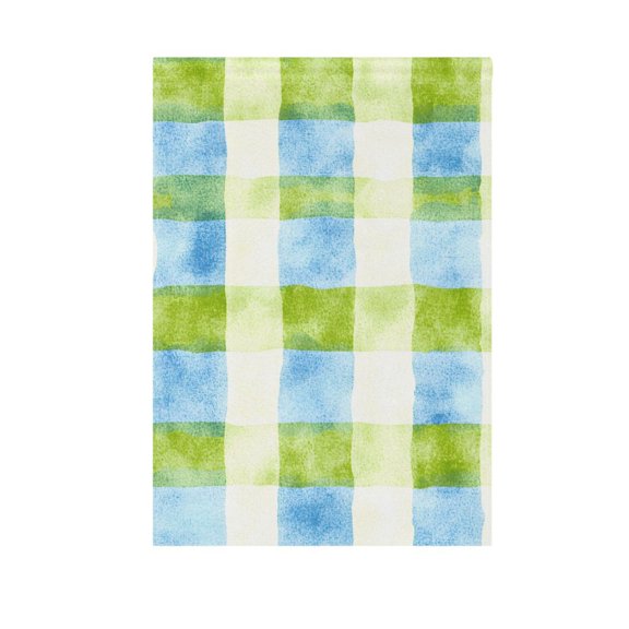 Aqua Green Check Garden Flag Double Sided 12 x 18/28 x 40 Inch Yard Flag Home Outdoor Yard Patio Lawn Decor