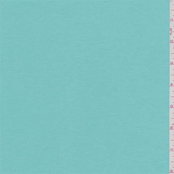Aqua Green Cotton Jersey Knit, Fabric Sold By the Yard