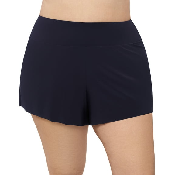 Aqua Green, Women's Plus Size Beach Short, True Navy Blue, 3X