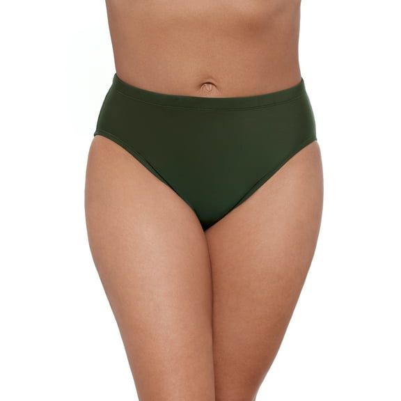 Aqua Green, Women's Mid Rise Brief, Malachite Green, X-Large