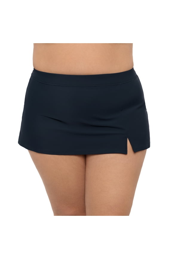 , Women's Plus Size Skirted Bottom, True Navy Blue, 1X