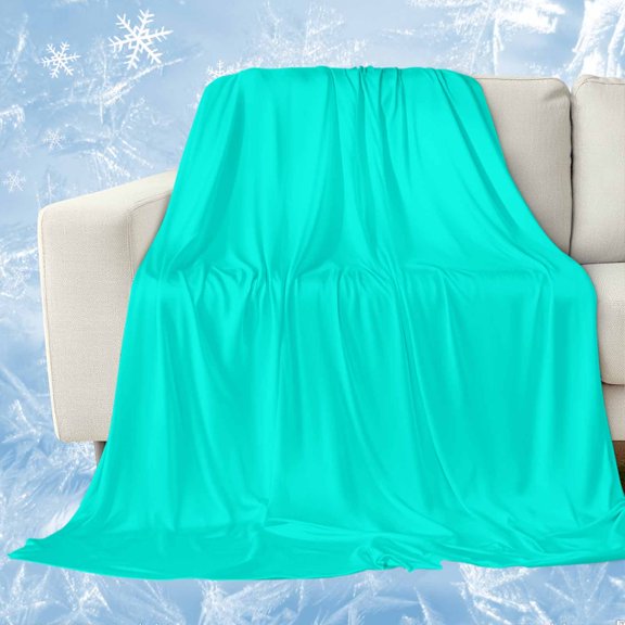 Aqua Grunge Street Style Painting Brush Print Ombre Design Illustration,Cooling Blanket,Summer Throw Blanket with Double Sided Cold Effect, Picnic Blankets Bed Sheet for Hot Sleepers 30"x40"