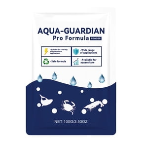 Aqua-Guardian Pro Formula for Pond, Water Purification Powder for Aquarium Fish Tank, Water Clarification Powder Aquatic Care Powder for Water Care & Fish, Shrimp Support, 100g, 1Pc(Blue,6.7x4.7")
