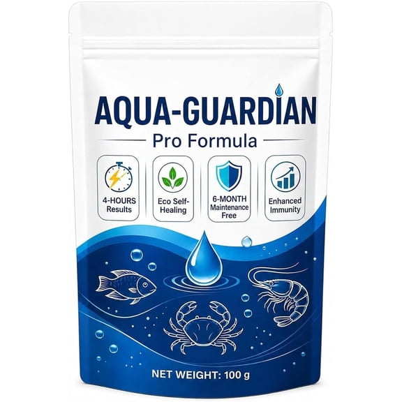 Aqua Guardian pro Formula for Pond, Pond Water Support Solution for Outdoor Ponds, Decorative Water Features, Fish Ponds, and Backyard Water Clarity Care.