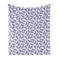 thumbnail image 1 of Aqua Jellyfish Soft Flannel Fleece Blanket, Illustration of Scattered Fish Type Swimming Oceanic Environment Elements, Cozy Plush for Indoor and Outdoor Use, 50" x 60", Violet White, by Ambesonne, 1 of 5