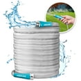 thumbnail image 1 of Aqua Joe 100ft Ultra Flexible Non-Expanding Kink-Free FiberJacket Garden Hose, 5/8" Diameter, 1 of 9