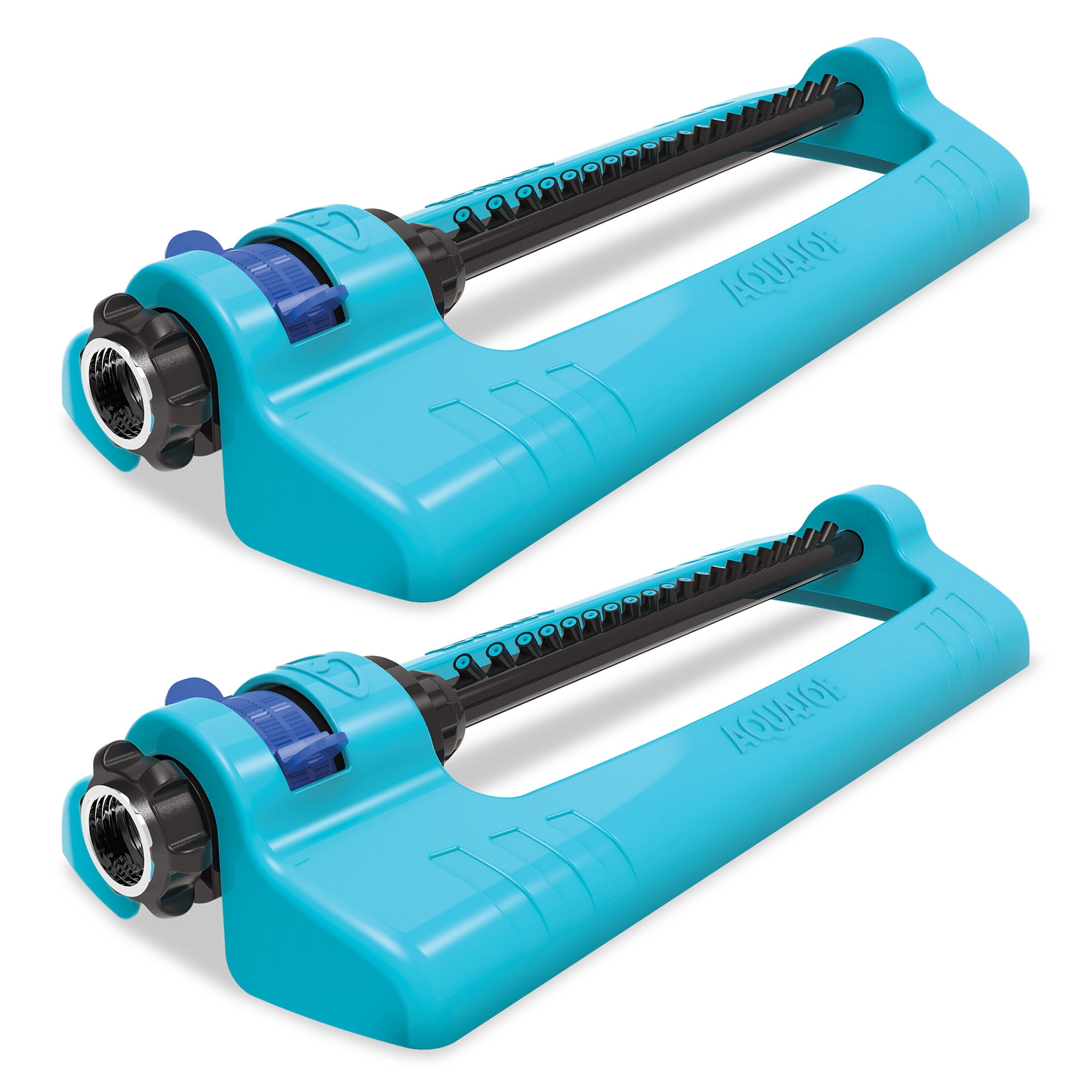 Aqua Joe 2 Pack Oscillating Sprinkler with Adjustable Spray, 4400 Square Foot Coverage