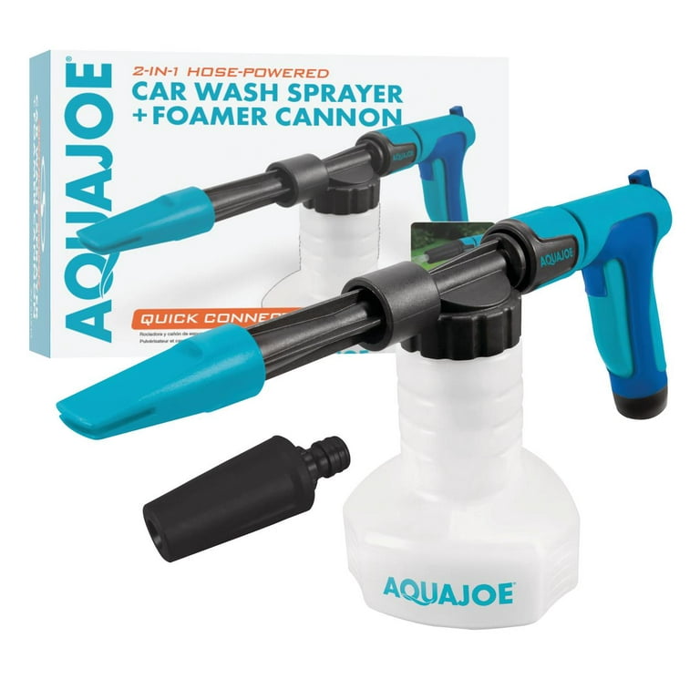 Toucan Auto EZ Foamer Car Wash Kit! Spray Foam Cannon Pressure Washer Accessories for Garden Hose. Adjustable Mix Head, Car Foam Gun, Brass Hose