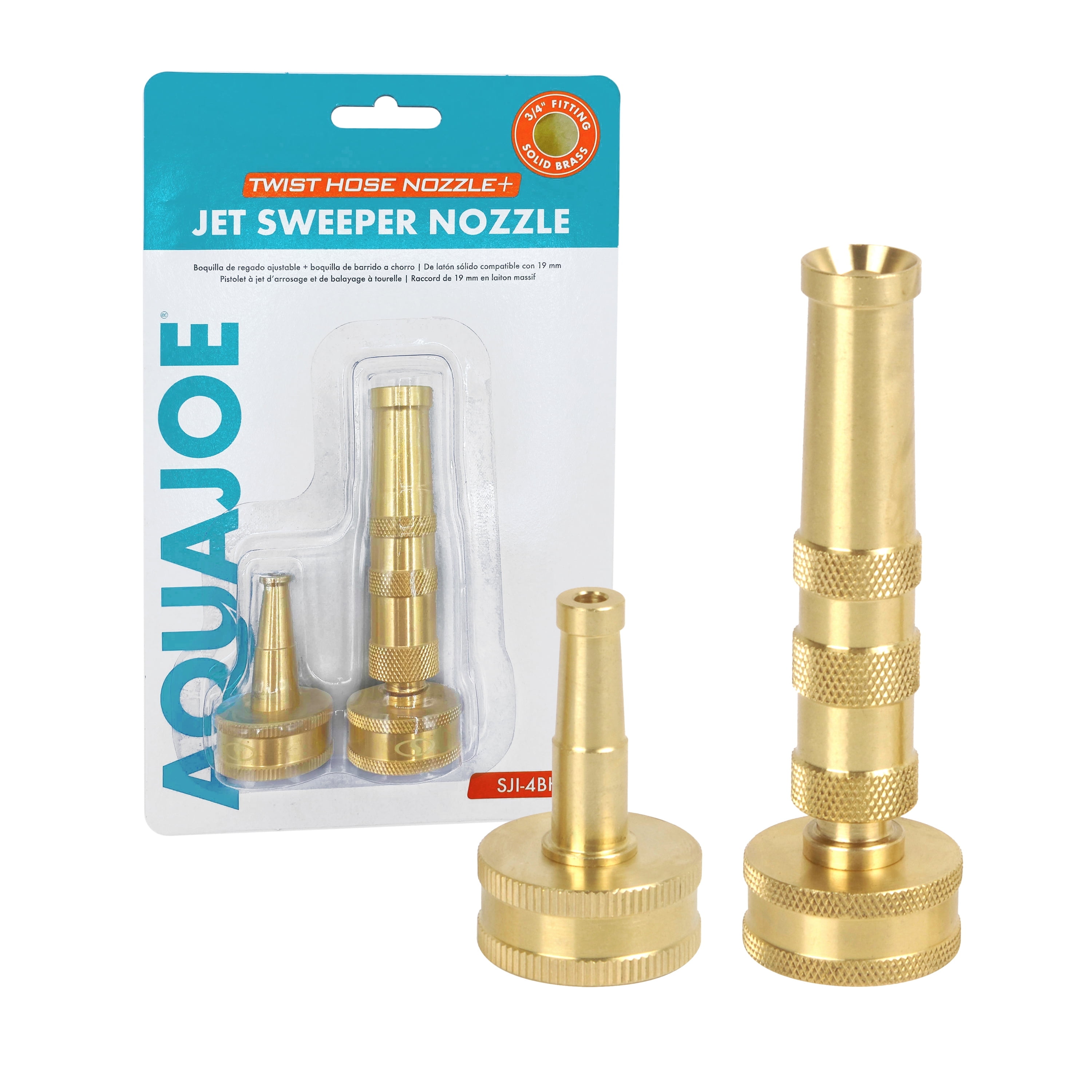Aqua Joe 2-in-1 Twist Hose + Jet Sweeper Nozzle, 3