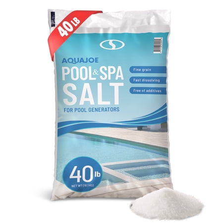 Aqua Joe Pool & Spa Salt for Chlorine Generators and Water Sanitizing Systems, 40 lb Bag