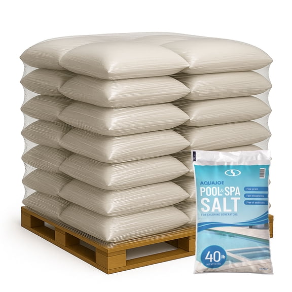 Aqua Joe 70 Pack 40 Pound Fast Dissolving Pool Spa Salt for Chlorine Generators, AJ-PS40
