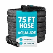 Aqua Joe FiberJacket Garden Hose, Lightweight, Kink-Resistant, 75 x 5/8" Diameter
