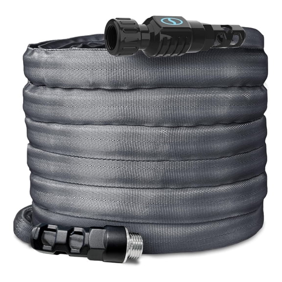 Aqua Joe FiberJacket Garden Hose, Lightweight, Kink-Resistant, 75' x 5/8" Diameter