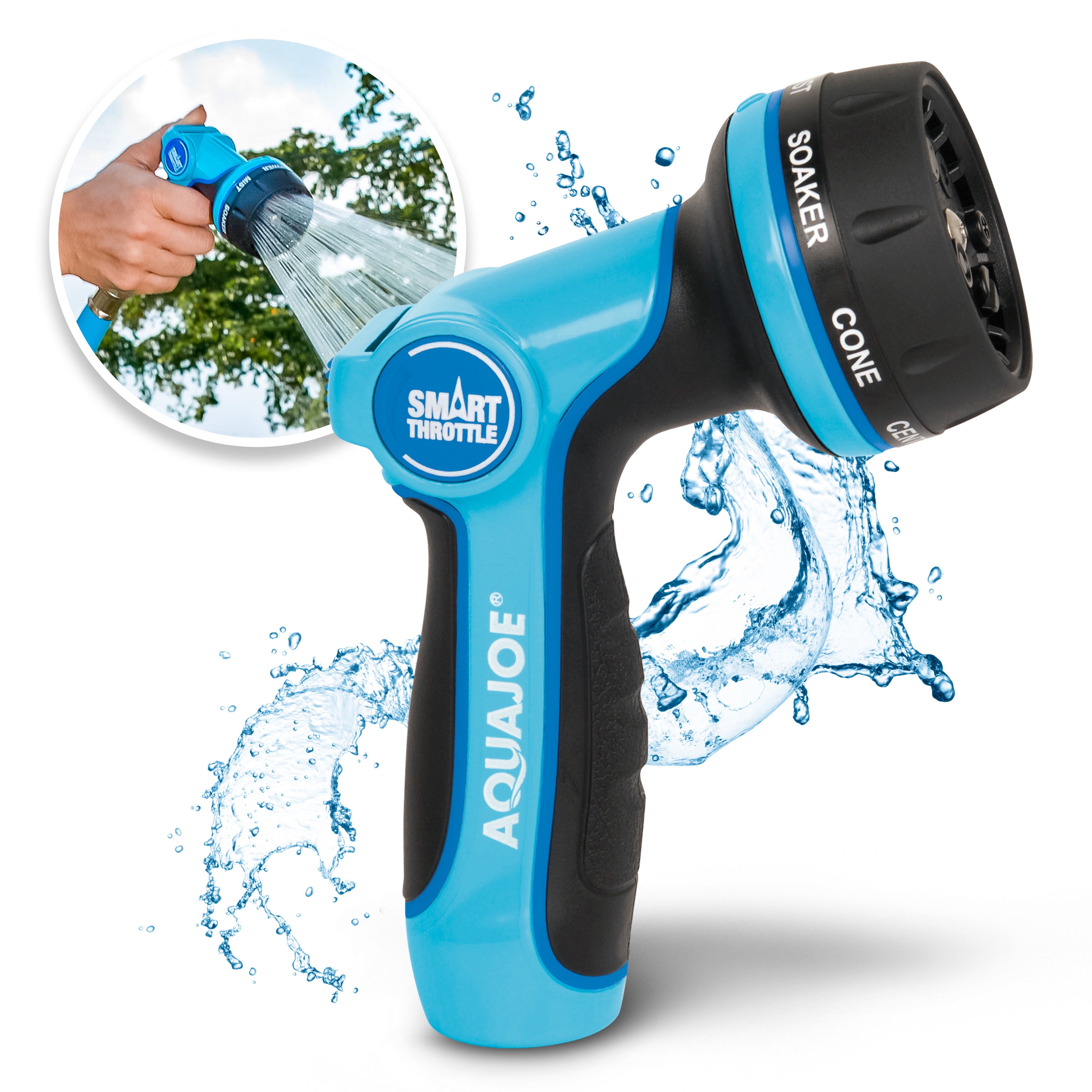 Aqua Joe Heavy-Duty Multi-Function Watering Nozzle, Smart