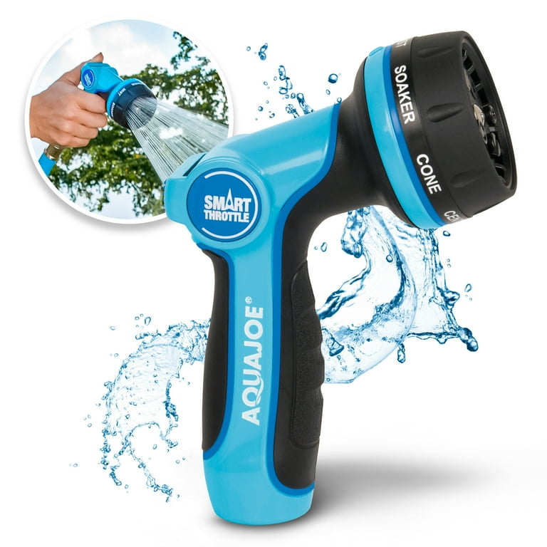 Aqua Joe Heavy-Duty Multi-Function Watering Nozzle, Smart Throttle