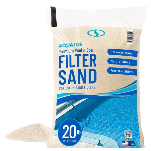 Aqua Joe Pool & Spa Filter Sand, Natural Silica Media for Sand Filter Systems, 20 lb Bag
