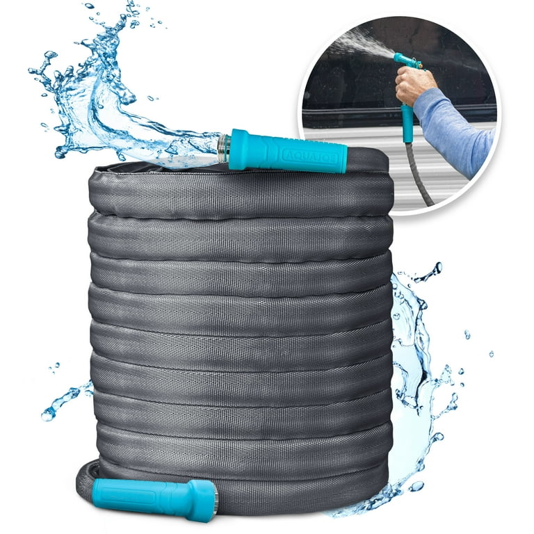 WatsÜ* size100.130 Aqua Joe Superlight 100ft Fiberjacket Max Garden Hose, 5/8