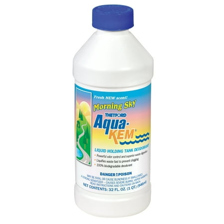 Aqua-Kem Morning Sky RV Holding Tank Treatment - Deodorant / Waste Digester / Detergent - 32 oz -Thetford 96125