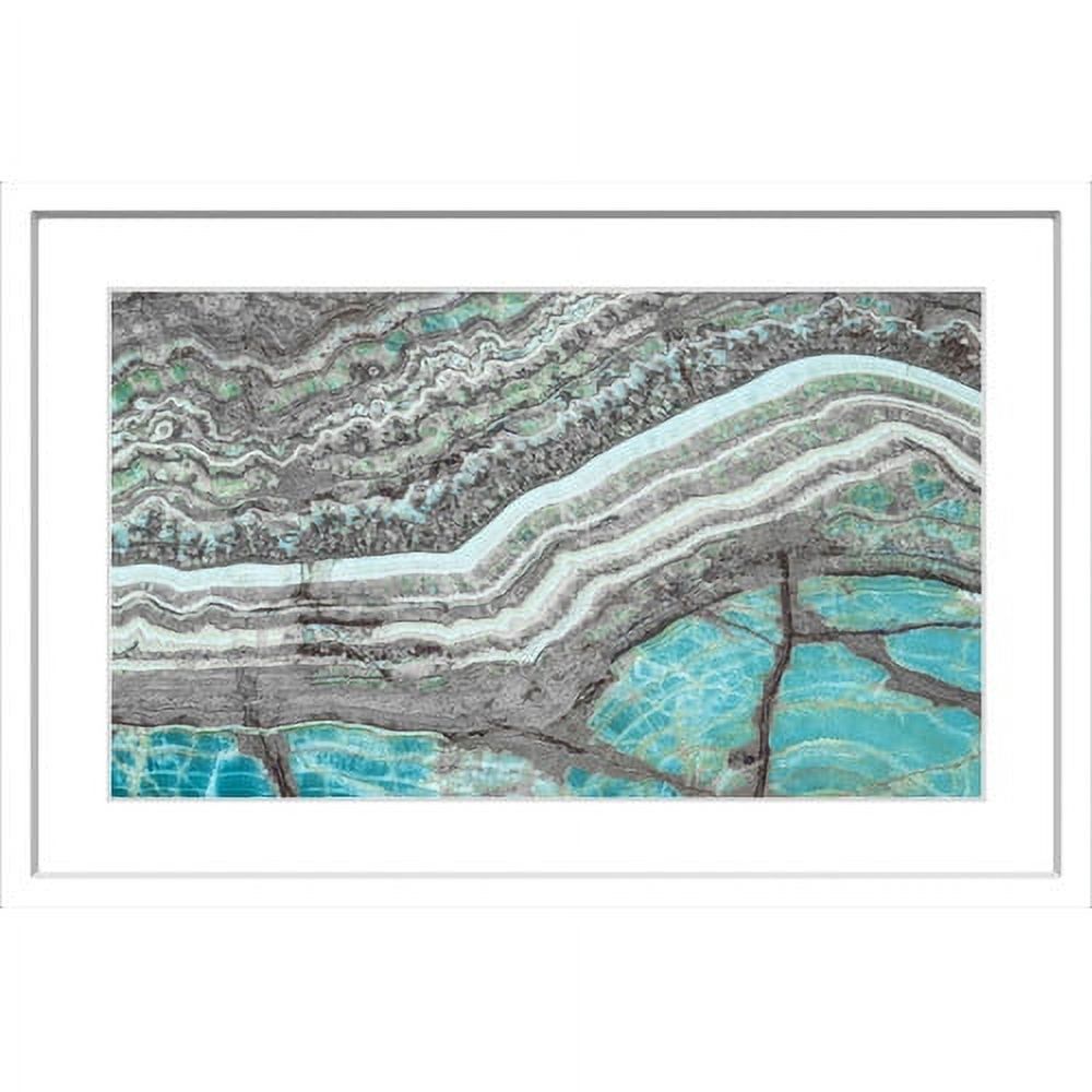 "Aqua Layers" Framed Painting Print