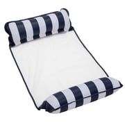 Aqua-Leisure 4-in-1 Inflatable Monterey Hammock Pool Chair Float, Navy Stripe