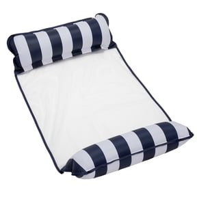 Aqua-Leisure 4-in-1 Inflatable Monterey Hammock Pool Chair Float, Navy Stripe