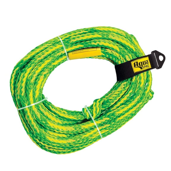 Aqua LEISURE 6-Person Floating Tow Rope - 6,100lb Tensile - Green