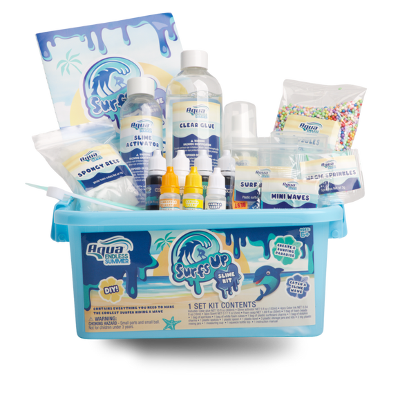 Aqua-Leisure DIY Slime Kit Surfs Up with Carrying Case 25 Pieces