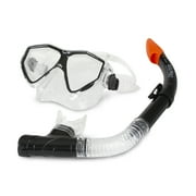 Aqua Leisure Dolfino Brand Adult Pinnacle Recreational Swim Mask & Snorkel Set - Black