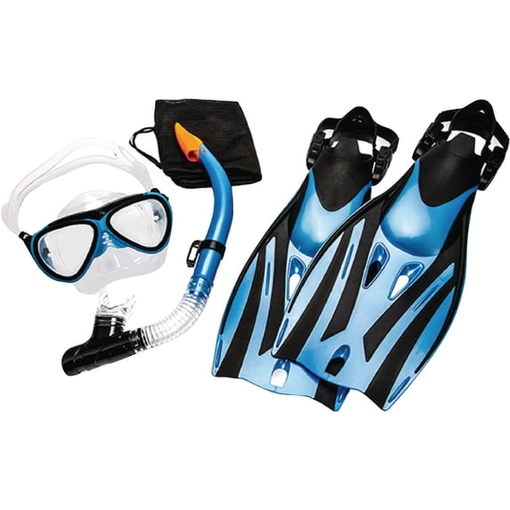 Dolfino Pro DPX5976S1L ION 5 Piece Snorkeling Set - Junior, Blue