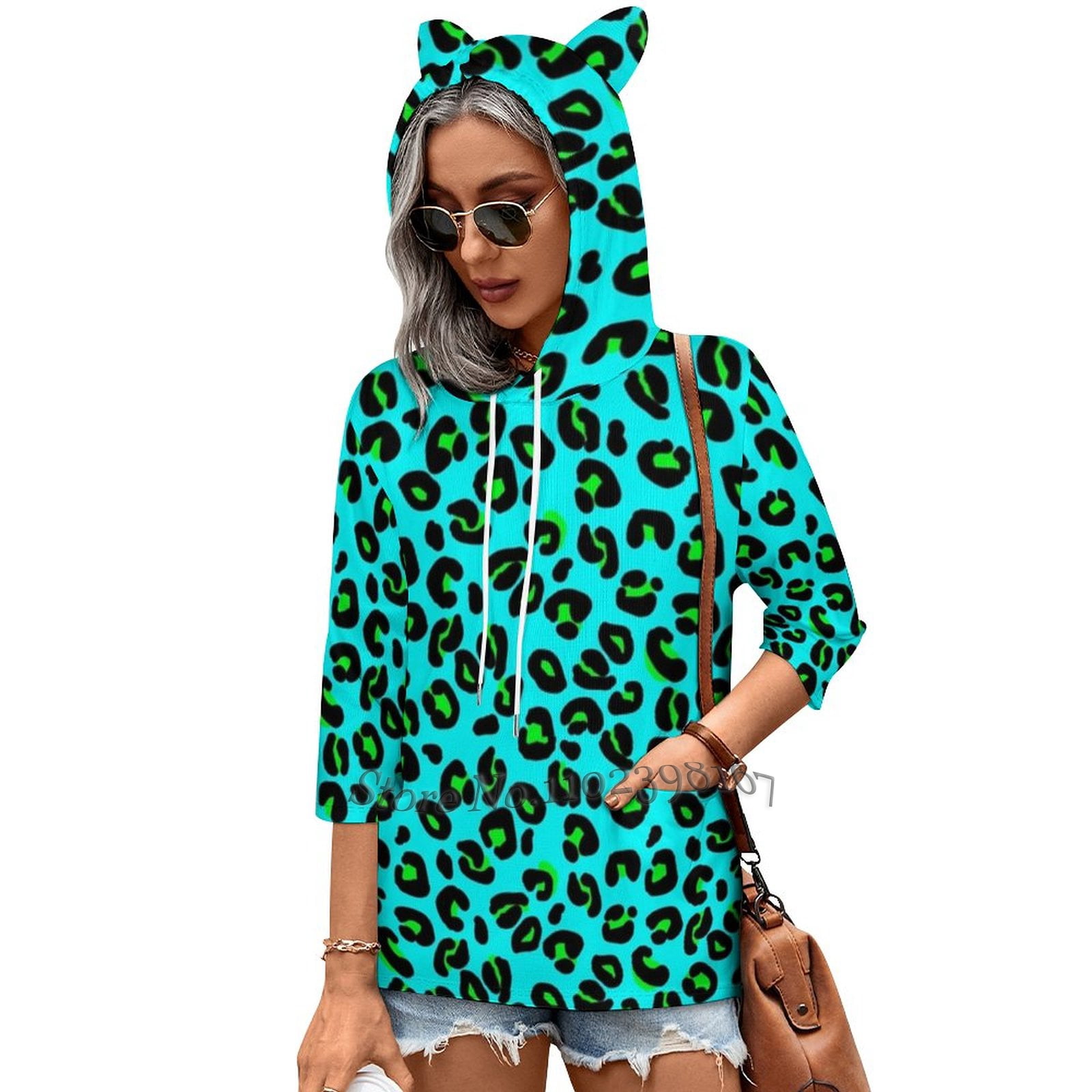 Leopard Print Long Sleeve Sweatshirt