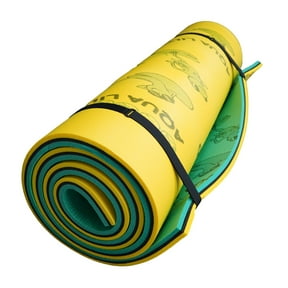 Aqua Lily Pad Floating Mat Duracore Foam Lake Float, 6 x 15, Yellow/Green