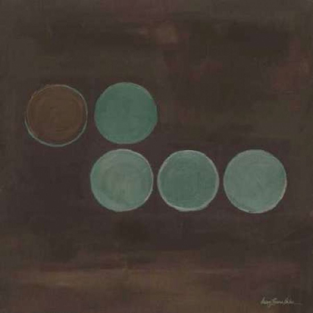 Aqua Lily Pads II Canvas Art - Karen Lorena Parker (24 x 24)
