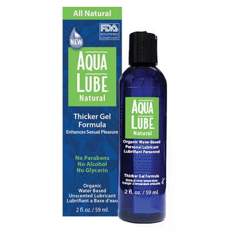 Aqua Lube Natural - Personal Lubricant Gel - 2 oz