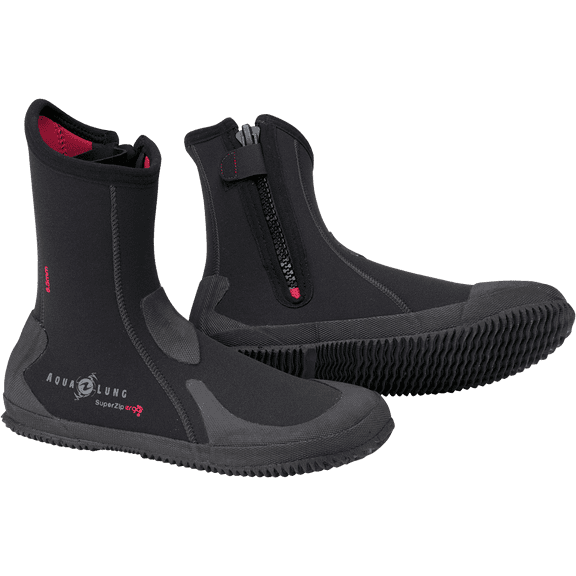 Aqua Lung Men's 5mm EchoZip Ergo Dive Boots (Size 6, Black) - 1001677